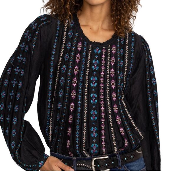 🔆Final Sale🔆 Johnny Was | NWTs Embroidered Calico Blouse Size Small - Picture 1 of 9